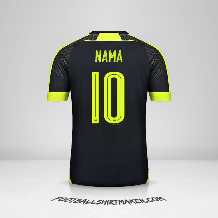 Jersey Arsenal Cup 2016/17 Ketiga -  nama - 10