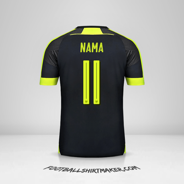 Jersey Arsenal Cup 2016/17 Ketiga -  nama - 11