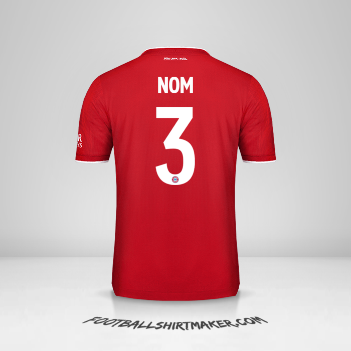 Maillot FC Bayern Munchen Cup 2020/21 -  nom - 3