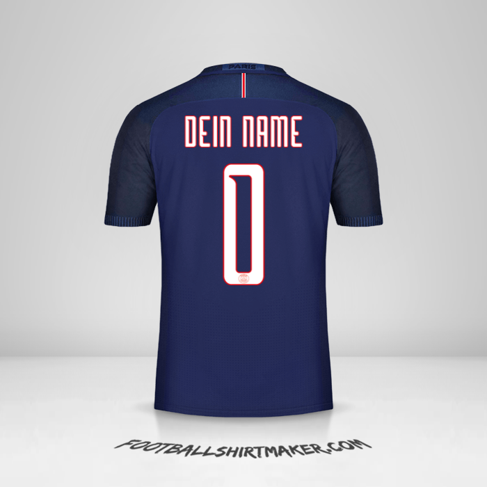 Trikot Paris Saint Germain Cup 2016/17 -  dein name - 0