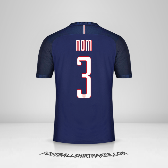 Maillot Paris Saint Germain Cup 2016/17 -  nom - 3