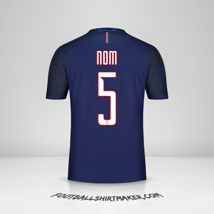 Maillot Paris Saint Germain Cup 2016/17 -  nom - 5