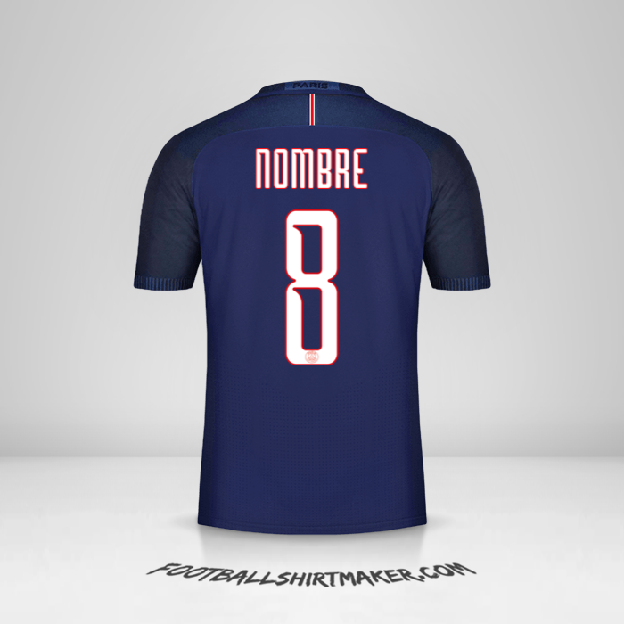 Jersey Paris Saint Germain Cup 2016/17 -  nombre - 8