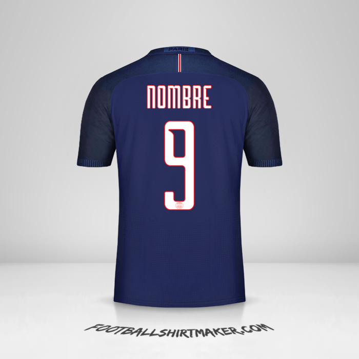 Jersey Paris Saint Germain Cup 2016/17 -  nombre - 9