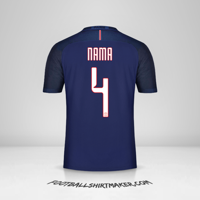 Jersey Paris Saint Germain Cup 2016/17 -  nama - 4