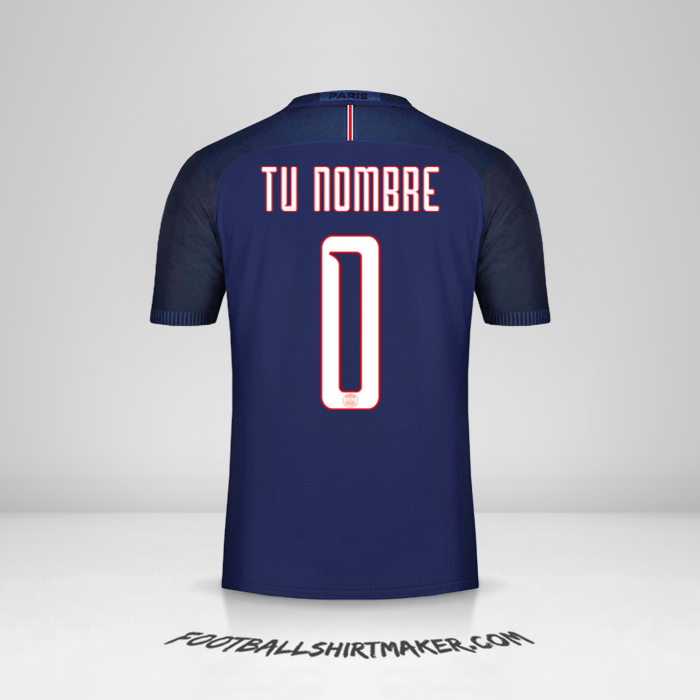 Jersey Paris Saint Germain Cup 2016/17 -  tu nombre - 0