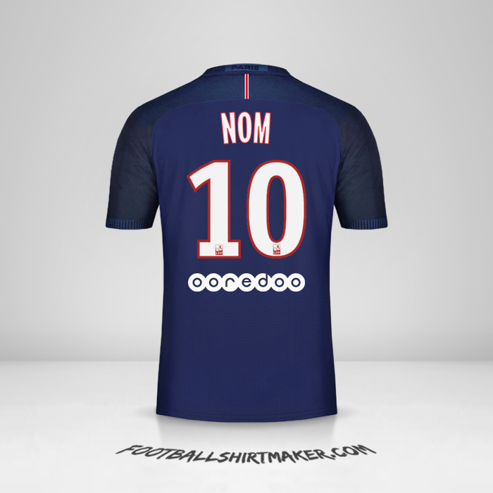 Maillot Paris Saint Germain 2016/17 -  nom - 10