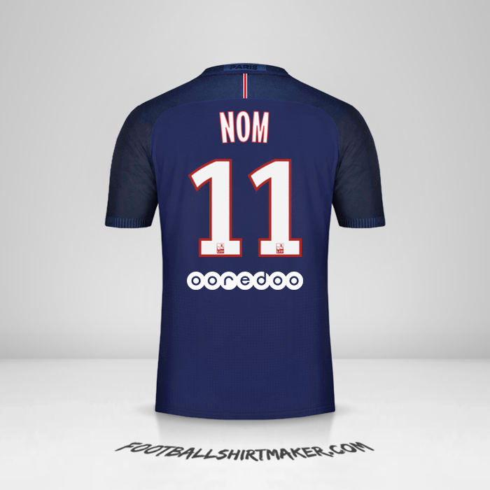 Maillot Paris Saint Germain 2016/17 -  nom - 11