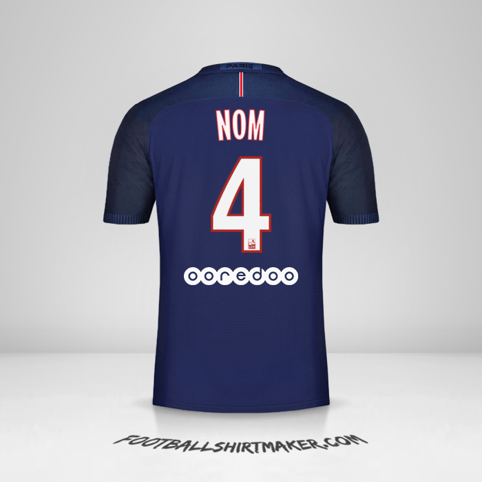 Maillot Paris Saint Germain 2016/17 -  nom - 4