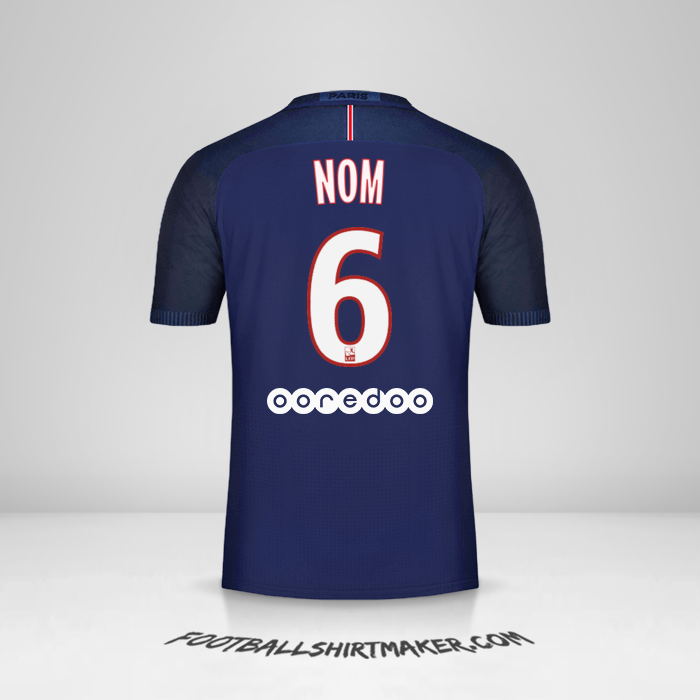 Maillot Paris Saint Germain 2016/17 -  nom - 6