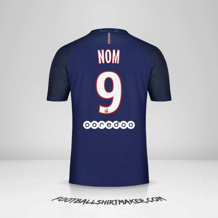 Maillot Paris Saint Germain 2016/17 -  nom - 9