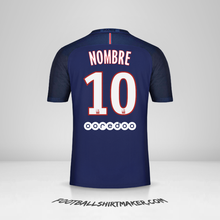 Jersey Paris Saint Germain 2016/17 -  nombre - 10