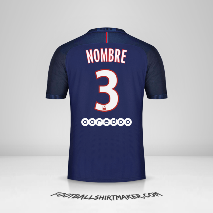 Camiseta Paris Saint Germain 2016/17 -  nombre - 3