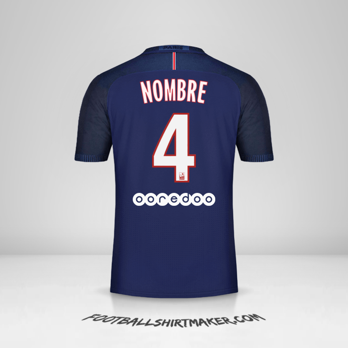 Camiseta Paris Saint Germain 2016/17 -  nombre - 4