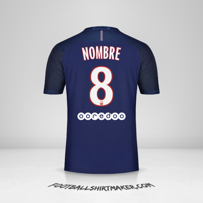 Camiseta Paris Saint Germain 2016/17 -  nombre - 8