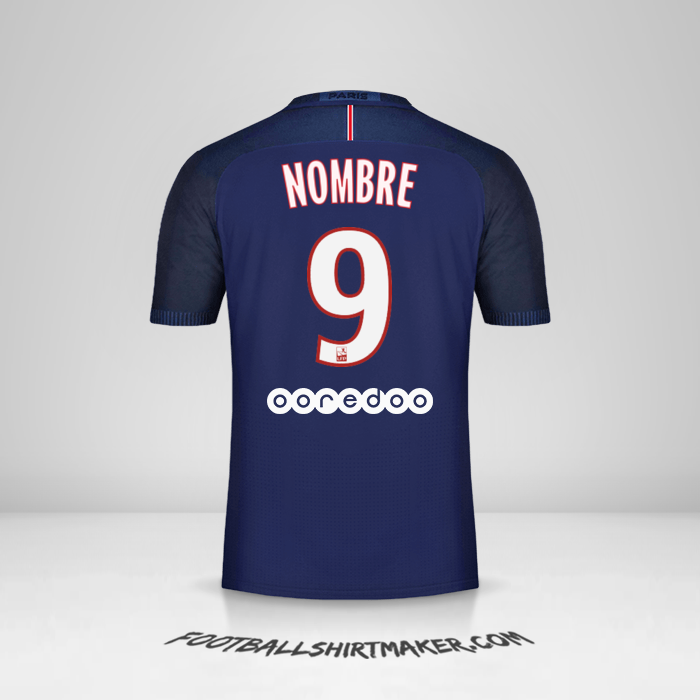 Jersey Paris Saint Germain 2016/17 -  nombre - 9