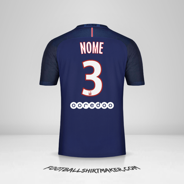 Camisa Paris Saint Germain 2016/17 -  nome - 3