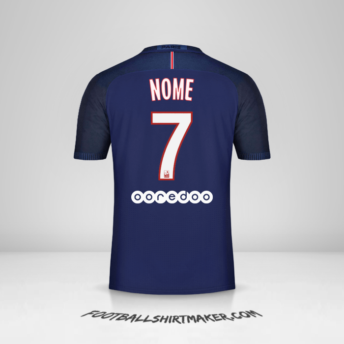 Camisa Paris Saint Germain 2016/17 -  nome - 7