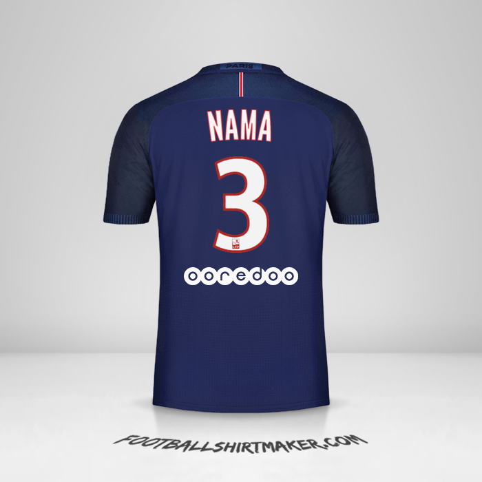 Jersey Paris Saint Germain 2016/17 -  nama - 3