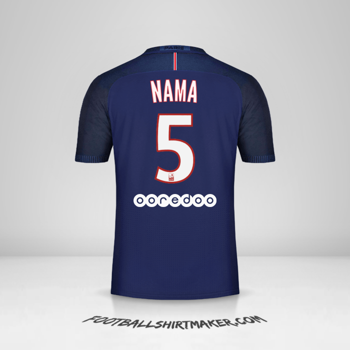 Jersey Paris Saint Germain 2016/17 -  nama - 5