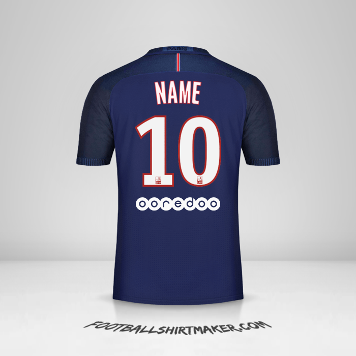 Shirt Paris Saint Germain 2016/17 -  name - 10
