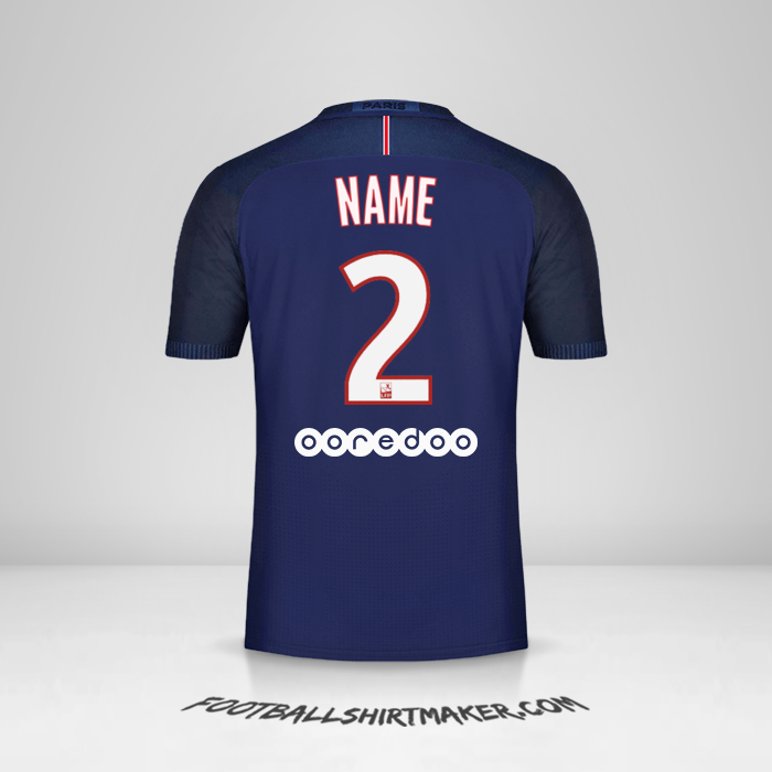 Shirt Paris Saint Germain 2016/17 -  name - 2
