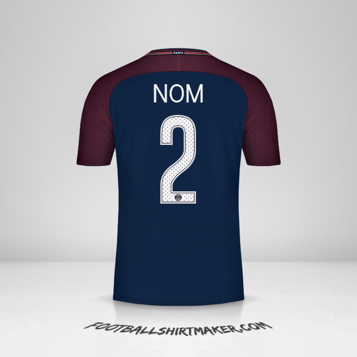 Maillot Paris Saint Germain Cup 2017/18 -  nom - 2