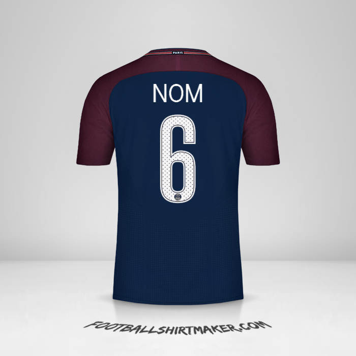 Maillot Paris Saint Germain Cup 2017/18 -  nom - 6