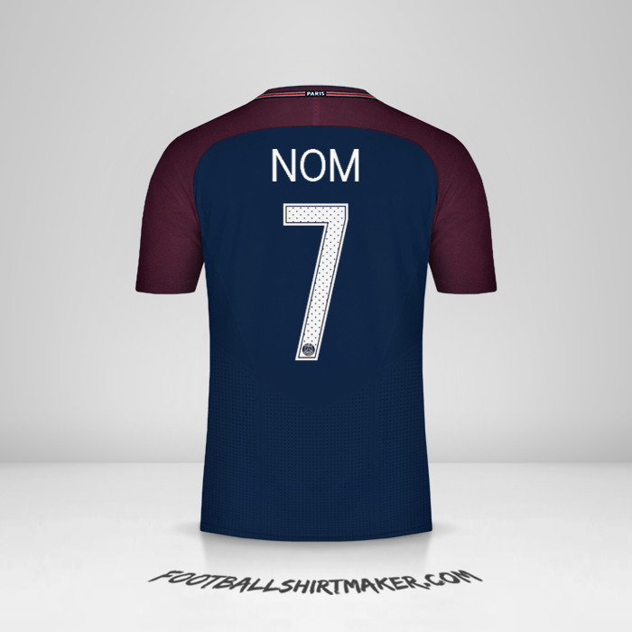 Maillot Paris Saint Germain Cup 2017/18 -  nom - 7