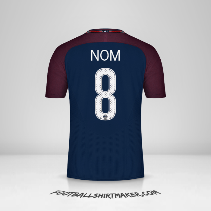 Maillot Paris Saint Germain Cup 2017/18 -  nom - 8