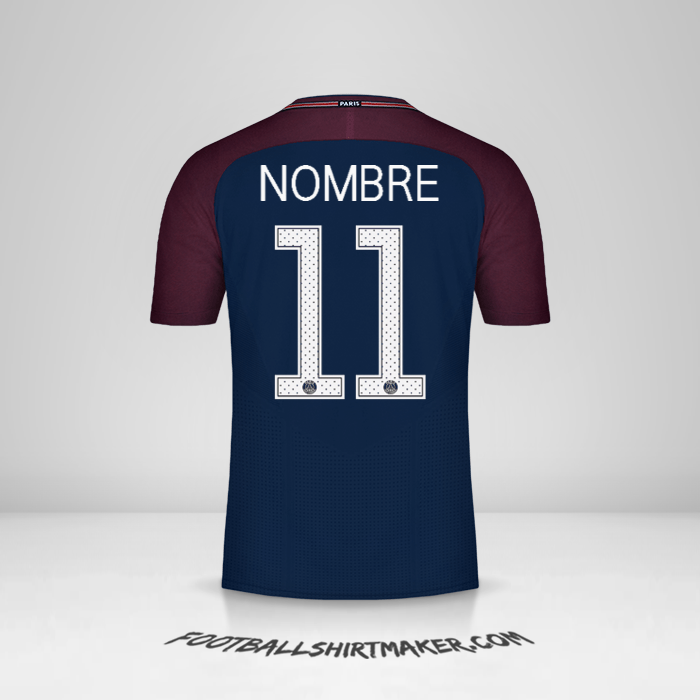 Jersey Paris Saint Germain Cup 2017/18 -  nombre - 11