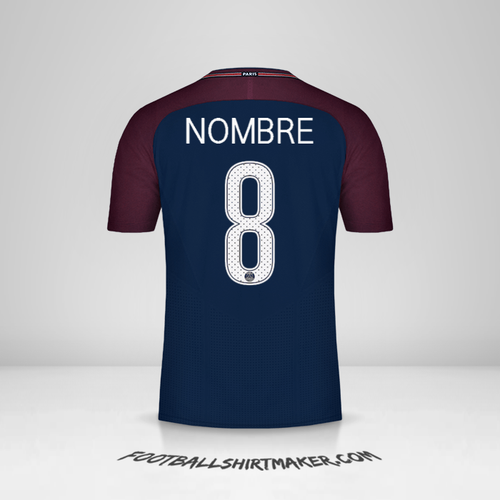 Jersey Paris Saint Germain Cup 2017/18 -  nombre - 8