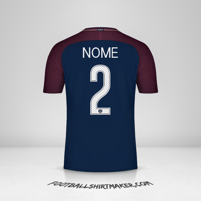 Camisola Paris Saint Germain Cup 2017/18 -  nome - 2