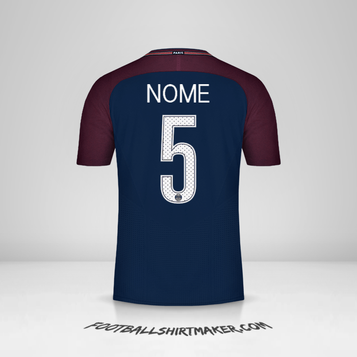 Camisa Paris Saint Germain Cup 2017/18 -  nome - 5