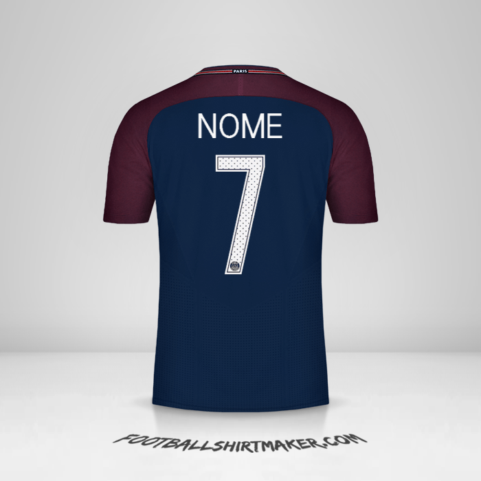 Camisa Paris Saint Germain Cup 2017/18 -  nome - 7