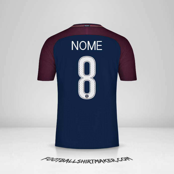 Camisa Paris Saint Germain Cup 2017/18 -  nome - 8