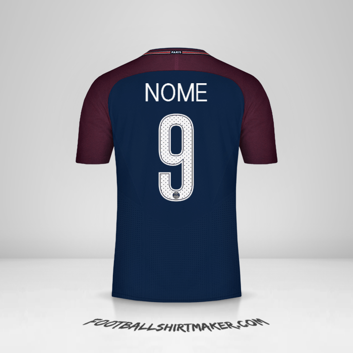Camisa Paris Saint Germain Cup 2017/18 -  nome - 9