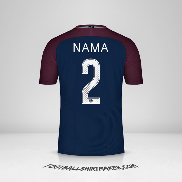 Jersey Paris Saint Germain Cup 2017/18 -  nama - 2