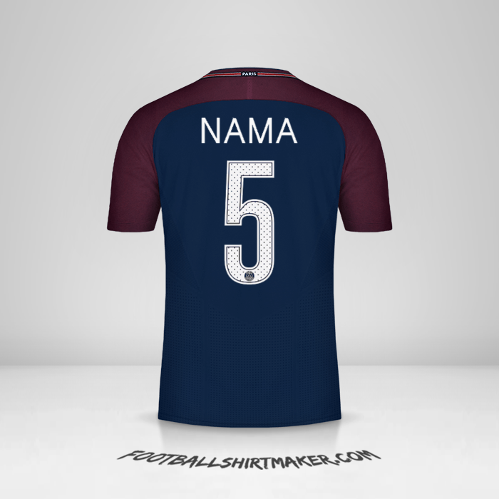 Jersey Paris Saint Germain Cup 2017/18 -  nama - 5