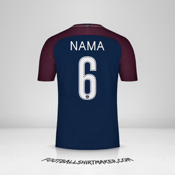 Jersey Paris Saint Germain Cup 2017/18 -  nama - 6