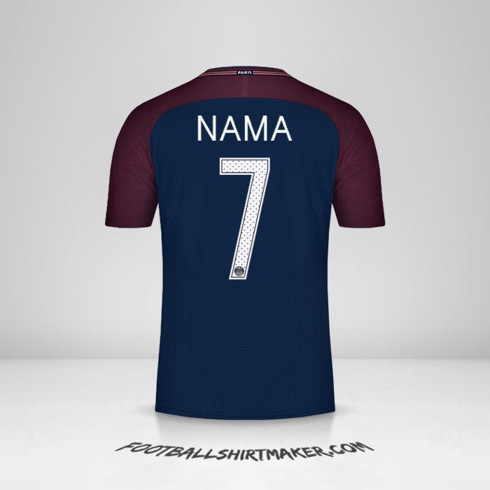 Jersey Paris Saint Germain Cup 2017/18 -  nama - 7