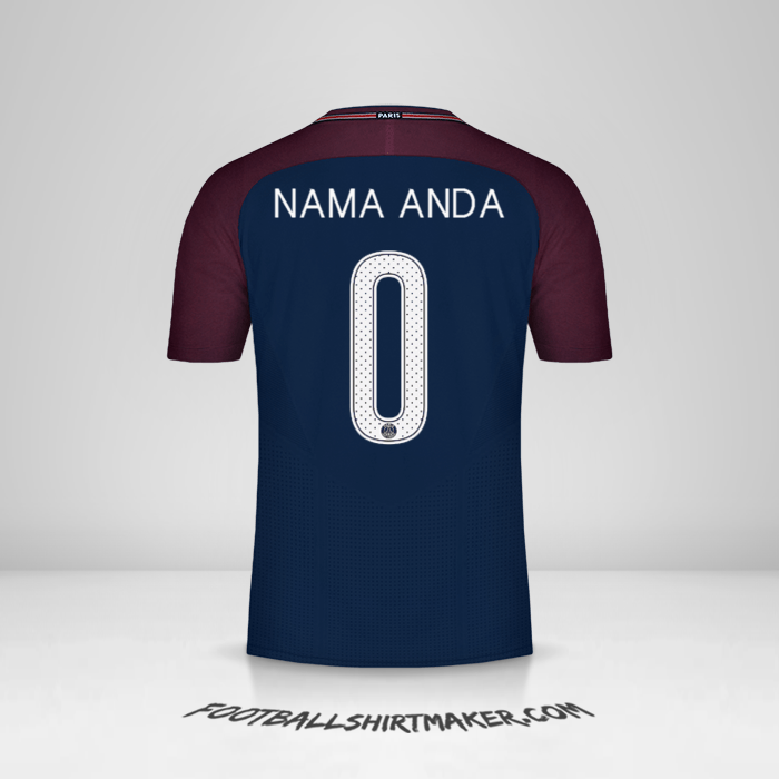 Jersey Paris Saint Germain Cup 2017/18 -  nama anda - 0