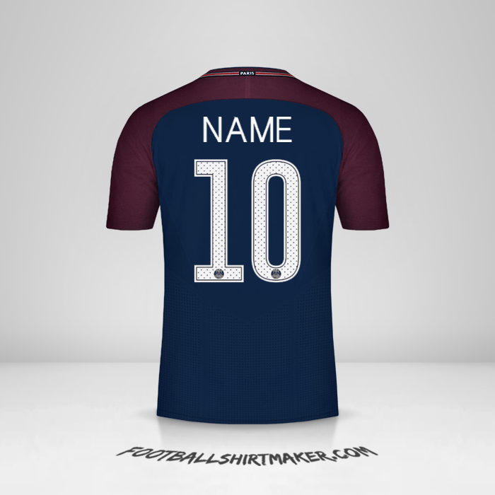 Jersey Paris Saint Germain Cup 2017/18 -  name - 10