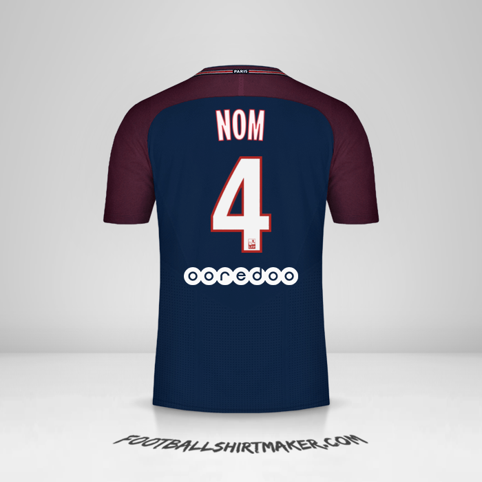 Maillot Paris Saint Germain 2017/18 -  nom - 4