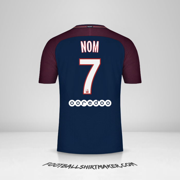 Maillot Paris Saint Germain 2017/18 -  nom - 7