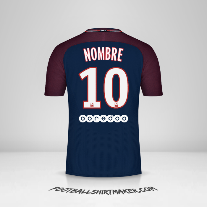 Jersey Paris Saint Germain 2017/18 -  nombre - 10
