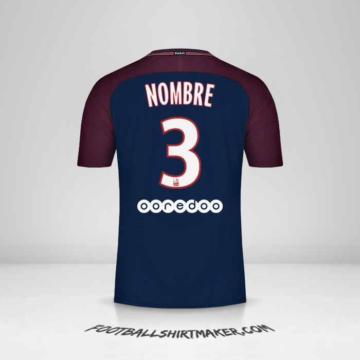 Camiseta Paris Saint Germain 2017/18 -  nombre - 3