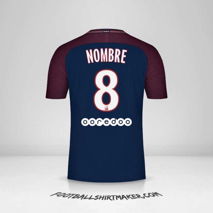 Jersey Paris Saint Germain 2017/18 -  nombre - 8