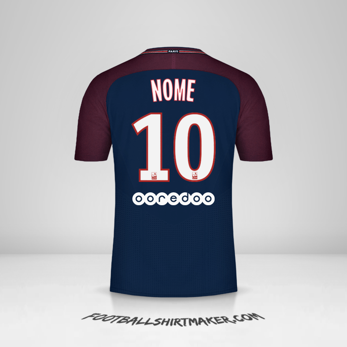 Camisa Paris Saint Germain 2017/18 -  nome - 10