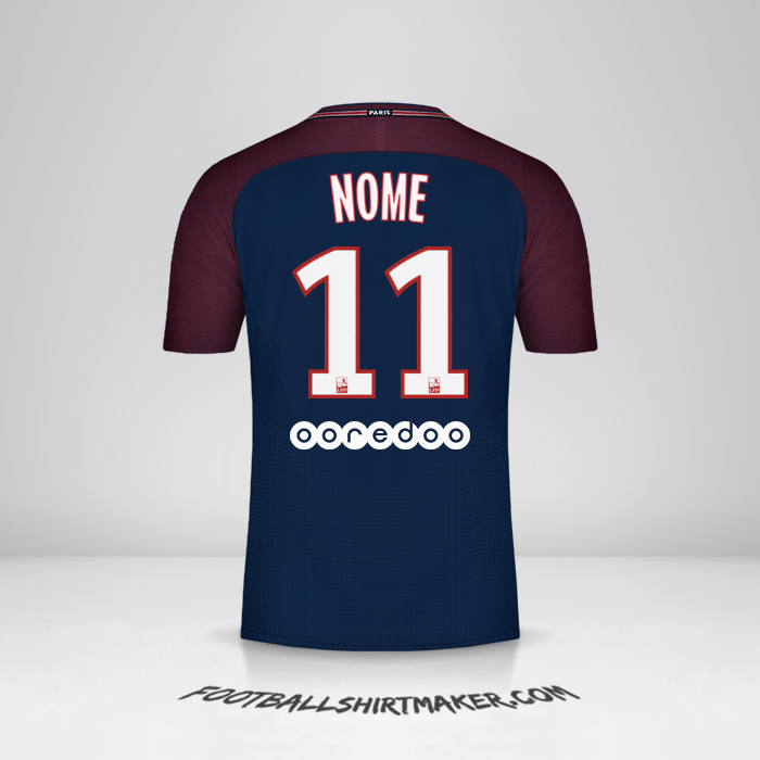 Camisa Paris Saint Germain 2017/18 -  nome - 11